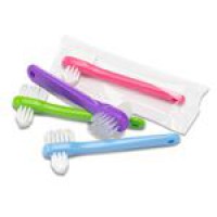 Plasdent MIni Denture Brushes, 72 Brushes/Box, 4 Colors